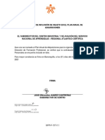 1 - Certificado de Inclusión de Objeto en El Plan Anual de Adquisiciones - Instructor Bilinguismo