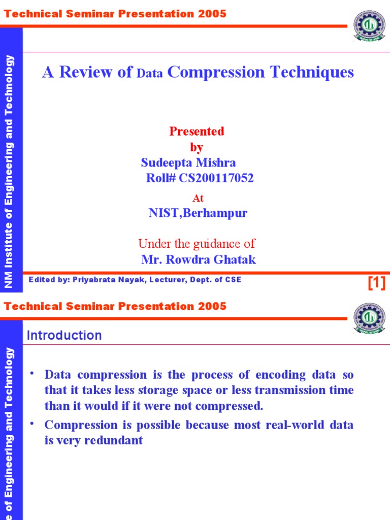 Data Compression Techniques Data Compression Algorithms And Data