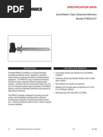 Ductwatch Gas Detector/Monitor Model Pirduct: Specification Data