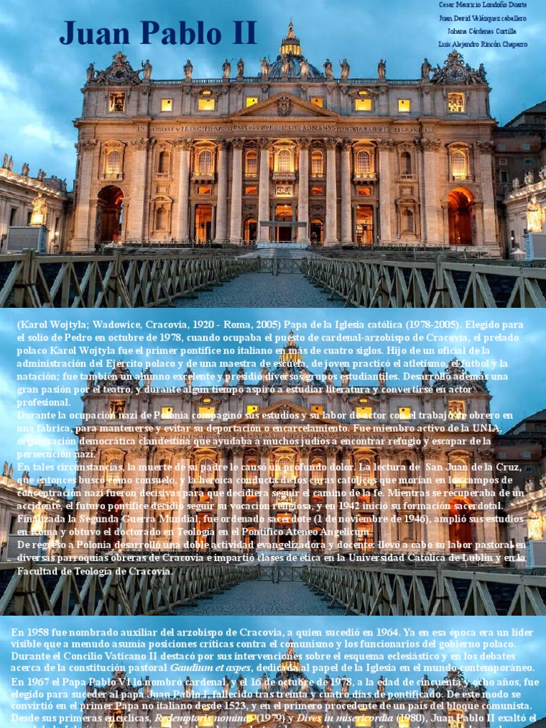 Legado y vida de Juan Pablo II | PDF | Papa juan pablo ii | Iglesia ...