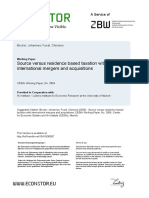 Source Versus Residence Based Taxation With International Mergers and Acquisitions