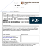 FCE Timetable and Exam Details for Fernando Antonio Cárdenas