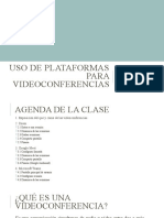 Uso de Plataformas Para Videoconferencias