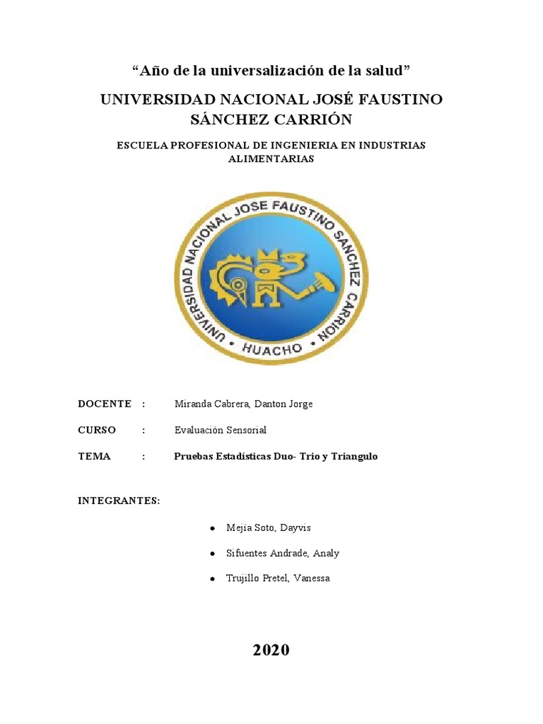 Pruebas Estadisticas Duo Trio | PDF | Metodología | Métodos de búsqueda