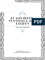 47 Holidays Festivals and Special Events For Your Campaign