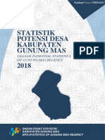 Statistik Potensi Desa Kabupaten Gunung Mas 2018