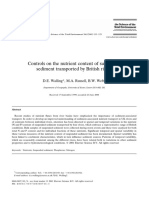 Controls On The Nutrient Content of Suspended Sediment Transported by British Rivers