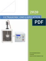 Ultrasonic Emulsification