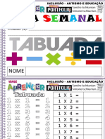 Tabuada de 1 A 10 de Multiplicação