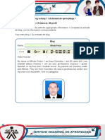 Learning Activity 1 / Actividad de Aprendizaje 1 Evidence: My Profile / Evidencia: Mi Perfil