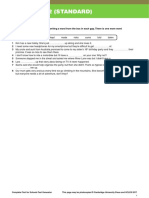 Complete First For Schools - Unit Test 2 (STANDARD)