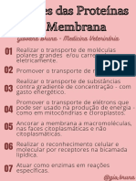 Funções Das Proteínas de Membrana