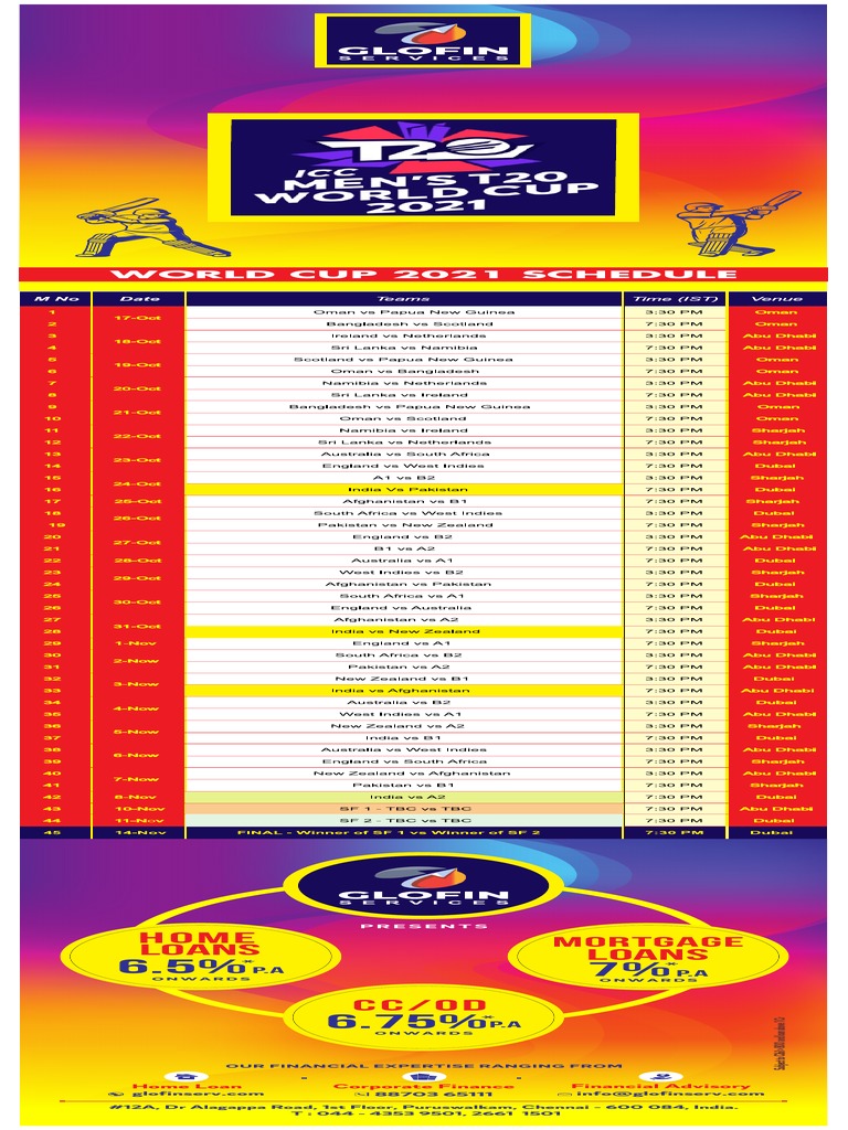 World Cup Schedule PDF