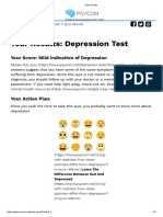 Your Results: Depression Test