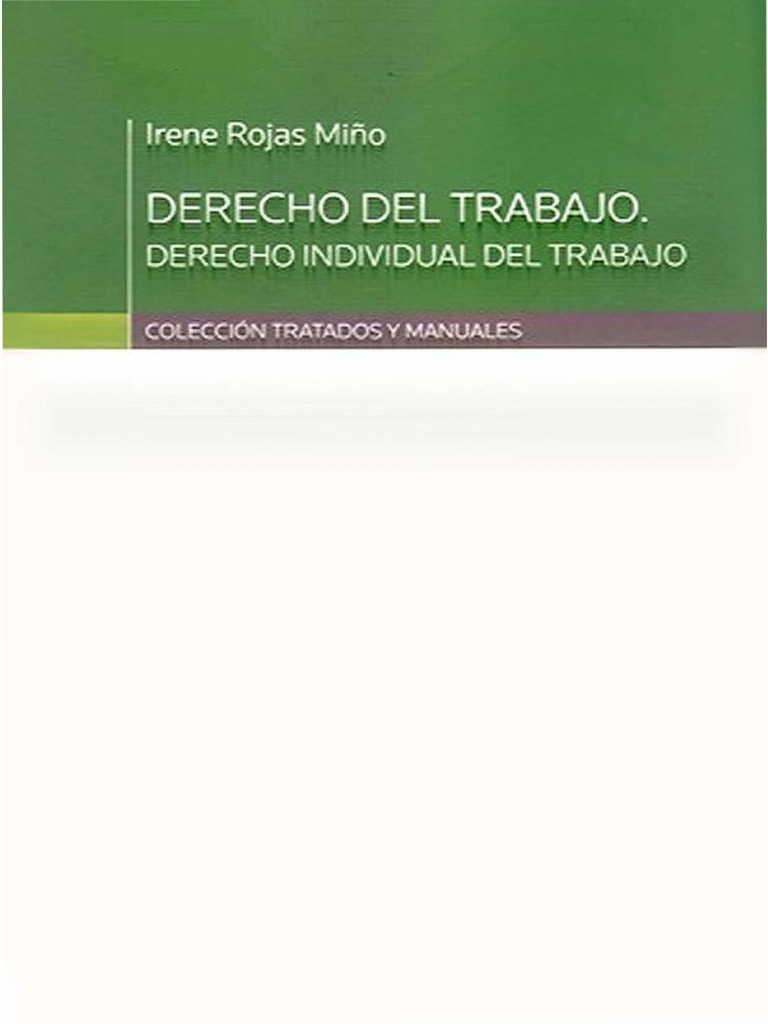 Irene Rojas - Derecho Individual de Trabajo | PDF | Derecho laboral ...
