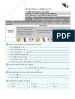 Actividad de Matemática n 09 - Primero