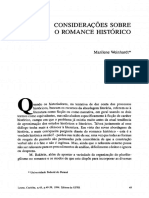 Consierações Sobre o Romance Histórico