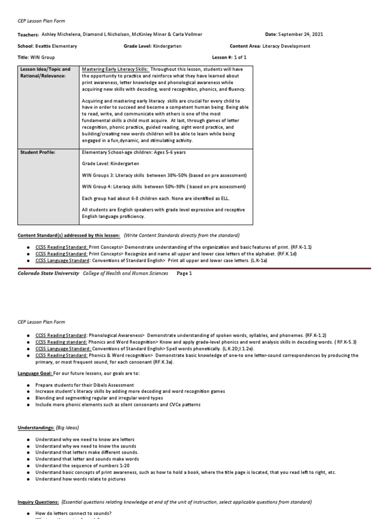 Literacy Skills with 