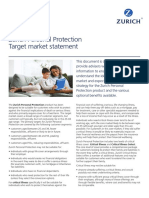 Zurich Personal Protection Target Market Statement