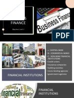 BUSINESS FINANCE (Central & Commercial Banks)