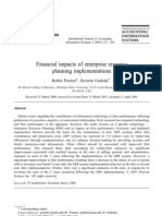 A Formal Model For Business Process Modeling and Design Financial Impacts of Enterprise Resource Planning Implementations