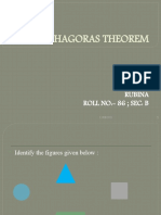 Pythagoras Theorem: BY: Rubina Roll No:-86 Sec: B