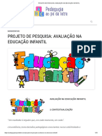 Projeto de Pesquisa_ Avaliação Na Educação Infantil