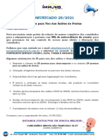 25+ +COMUNICADO+ +Orientações+Para+Uso+Dos+Salões+de+Festas