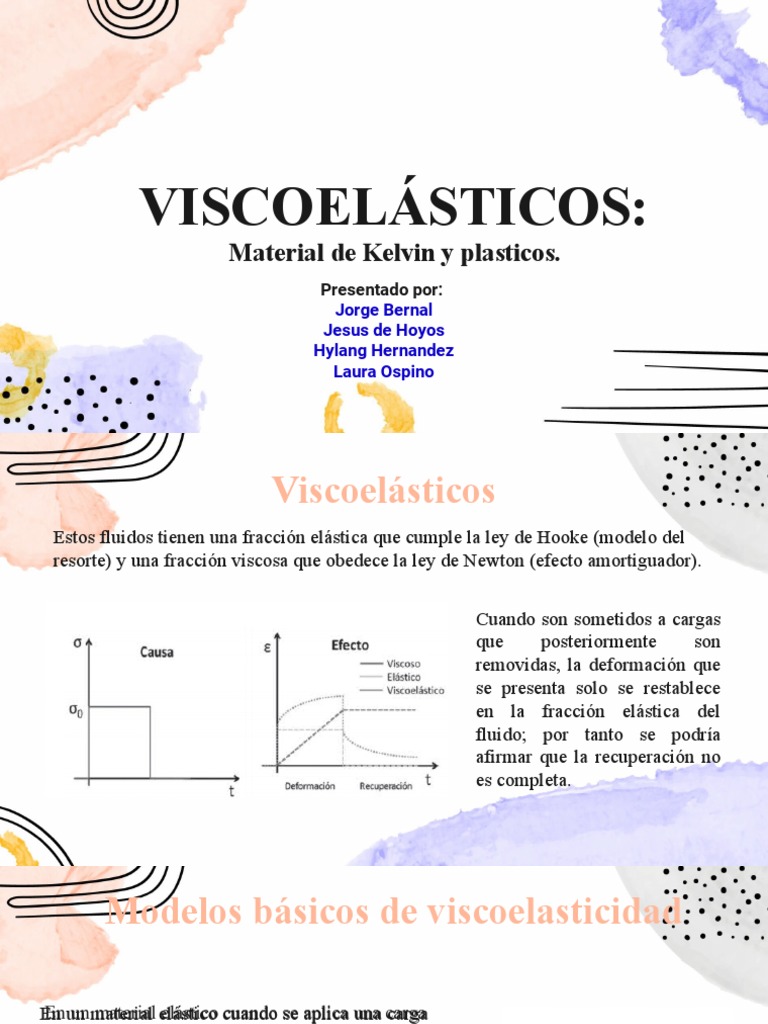 Diapositivas - Viscoelásticos | PDF Viscoelasticidad | Elasticidad
