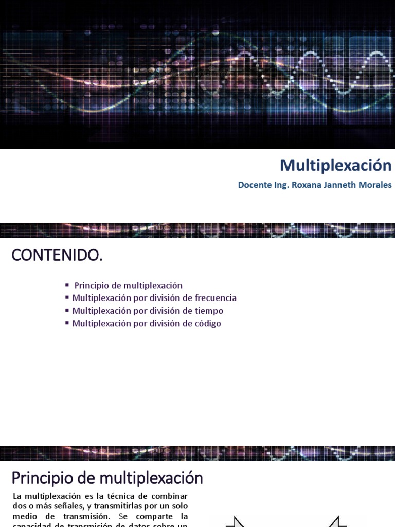 Multiplexación | PDF | Telecomunicaciones | Tecnología de información y ...