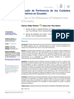 Estudio de Pertinencia de Los Cuidados Paliativos en Ecuador