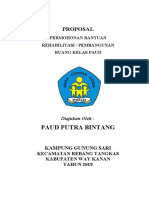 Proposal Rehabilitasi Pembangunan Ruang Kelas Paud Putra Bintang 2019