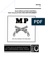 Battlefield Circulation Control- Msr Regulation and Enforcement