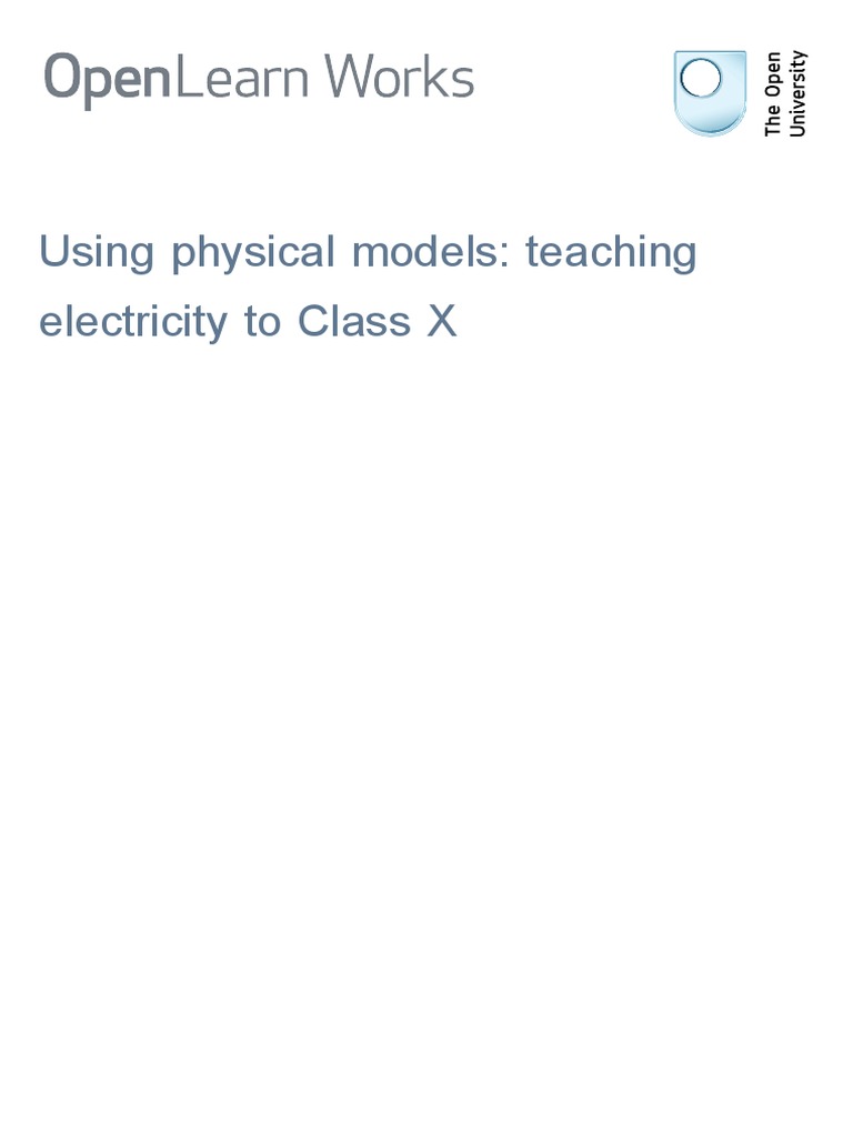 Learn Works: Using Physical Models: Teaching Electricity To Class X ...