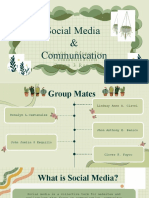 Social Media & Communication: Ge 106 - Purposive Communication Group 3 Report