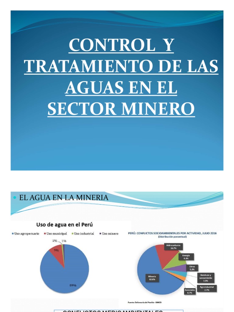 Control y tratamiento del agua en la minería | PDF | Aguas residuales ...