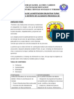 Analisis Del Foda de La Institucion Educativa Tupac Amaru 30579 Del Distrito de Ulcumayo Provincia de Junin