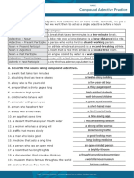 Compound Adjective Practice: A. Describe The Nouns Using Compound Adjectives