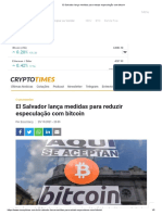 El Salvador Lança Medidas para Reduzir Especulação Com Bitcoin