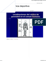 Localizacion Del Centro de Gravedad en El Cuerpo Humano