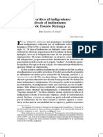 Crítica Al Indigenismo Desde El Indianismo