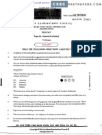 FORM TP 2006047: Caribbean Examinations Council Secondary Education Certificate Examination Biology