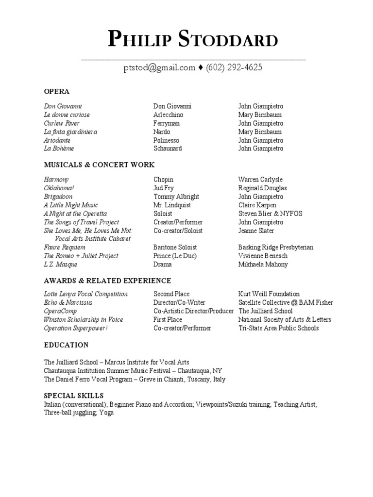 Philip Stoddard Singing Resume - 1716900846