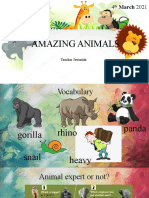 Wednesday March 2021: Amazing Animals