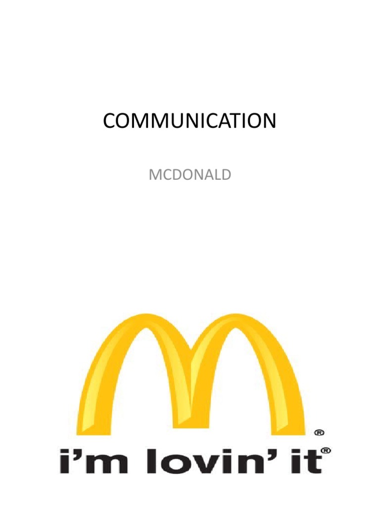 McDonald's Communication Strategies Overview | PDF | Business