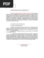 Modelo Declaração Simples Nacional