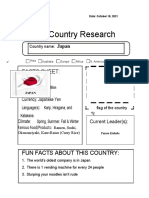 My Country Research: Facts Sheet