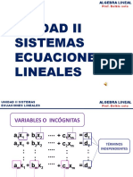 UNIDAD II Sistemas de Ecuaciones Lineales