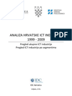 Analiza Hrvatske ICT Industrije 1999.-2009. - Prvi Dio