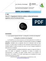 CB - Geografía - Organización Del Territorio Argentino y Chaqueño